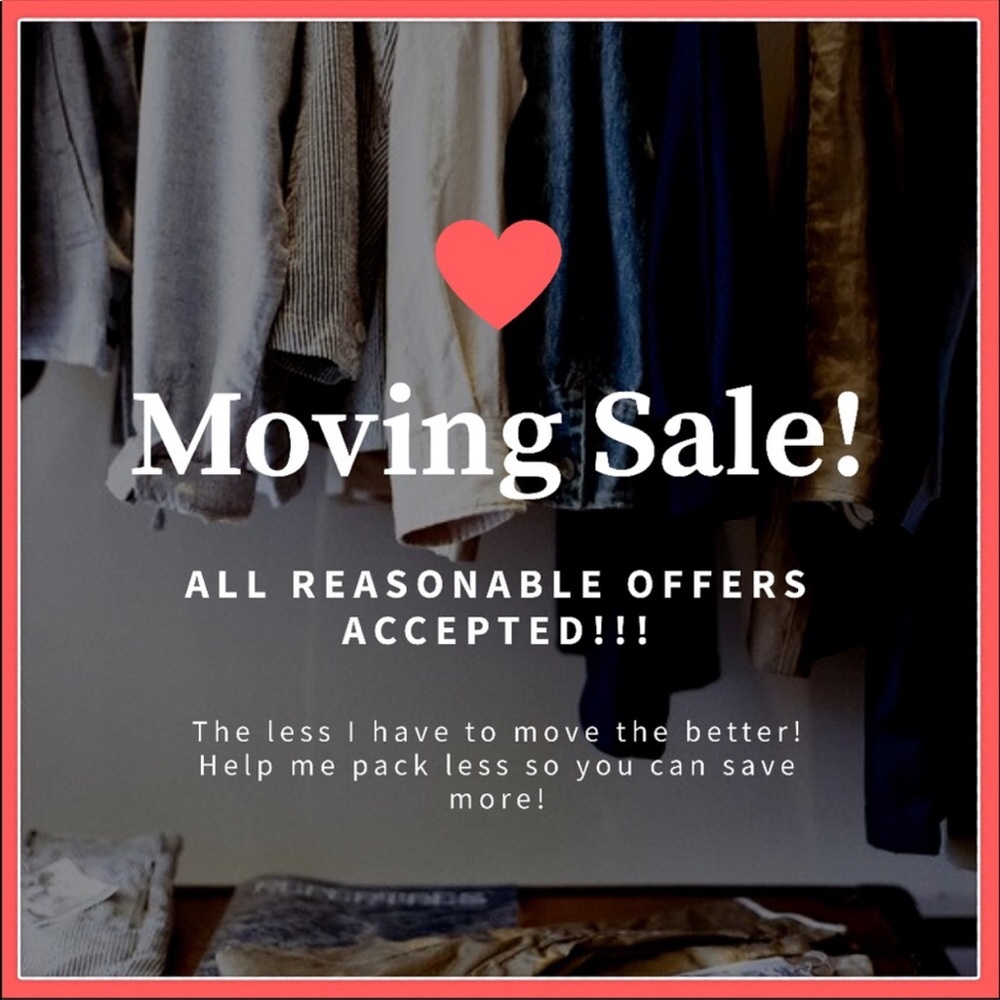 Moving sale